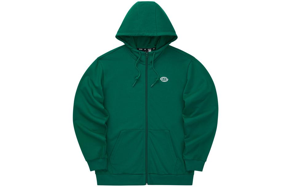 Skechers Sports Alliance Unisex Solid Color Zip Hoodie - Evergreen L124U098-001Z