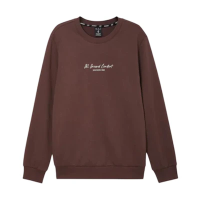 Skechers Sports Casual Crewneck Pullover Sweatshirt Caramel Brown Unisex L424U100-04X3