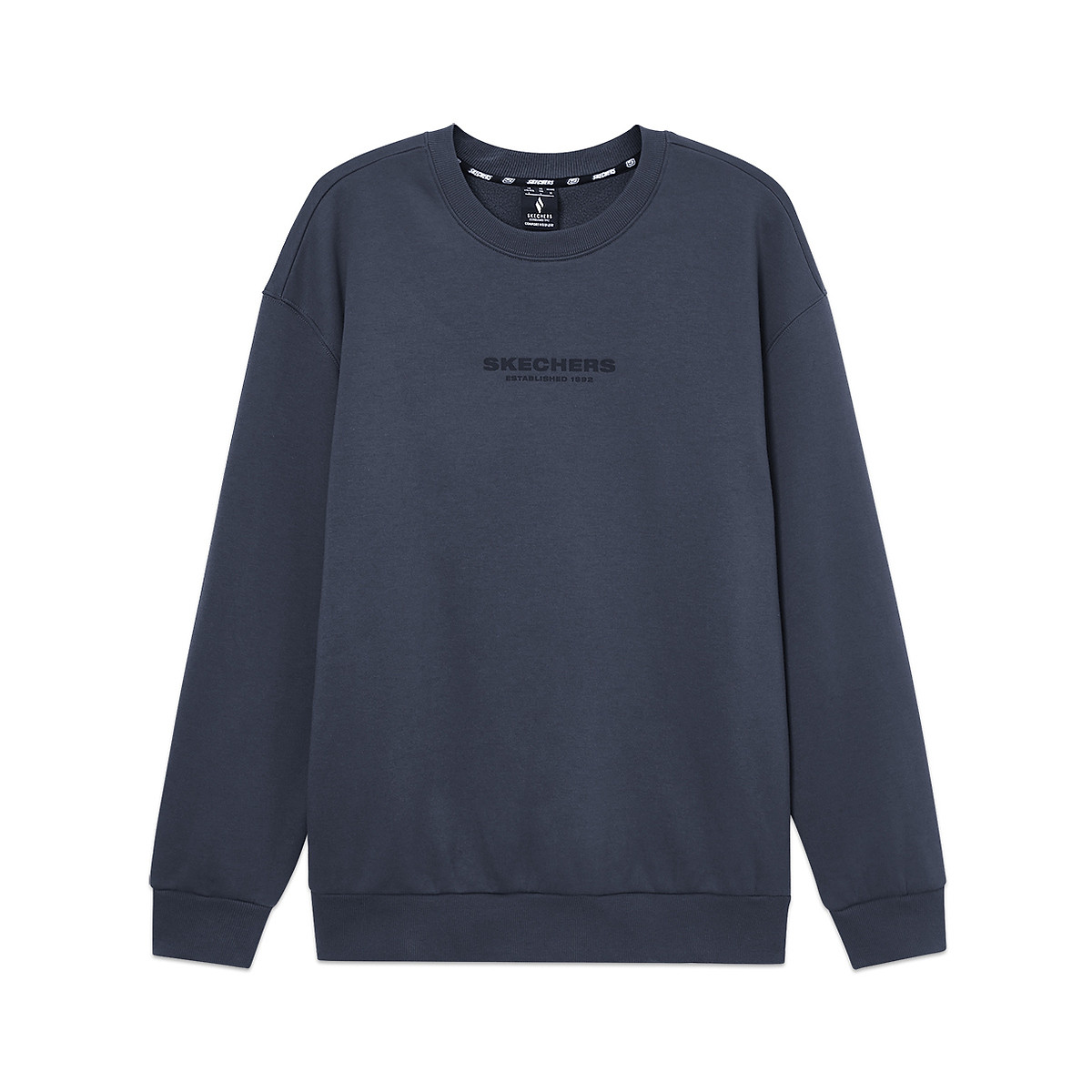 Skechers Sports Knit Pullover Crewneck Fleece Sweatshirt Odyssey Gray Unisex L424U192-026R