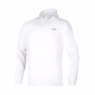 Skechers Sports Series Solid Logo Hooded Jacket - Bright White P122M043