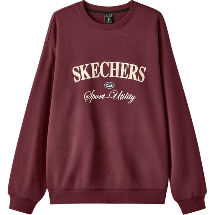 Skechers Sports Series Unisex Comfy Loose Fit Crewneck Sweatshirt Truffle Brown L424U010-00V0
