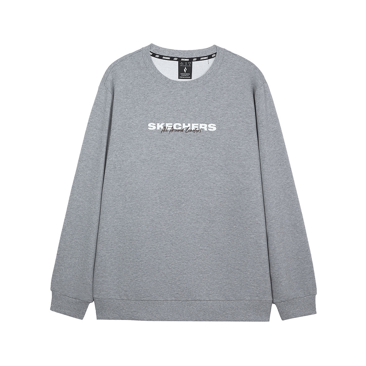 Skechers Sports Series Unisex Pullover Crewneck Sweatshirt in Heather Gray L424U101-004F