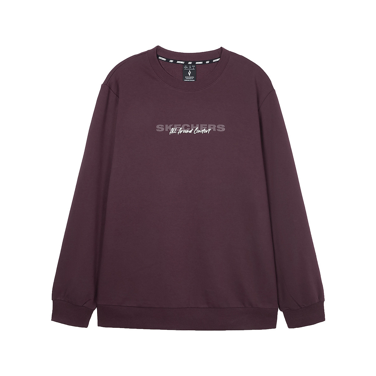 Skechers Sports Union Fleece Crewneck Sweatshirt Unisex Fig Purple L424U101-04QS