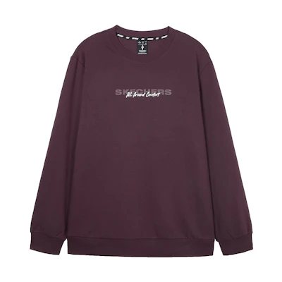 Skechers Sports Union Fleece Crewneck Sweatshirt Unisex Fig Purple L424U101-04QS