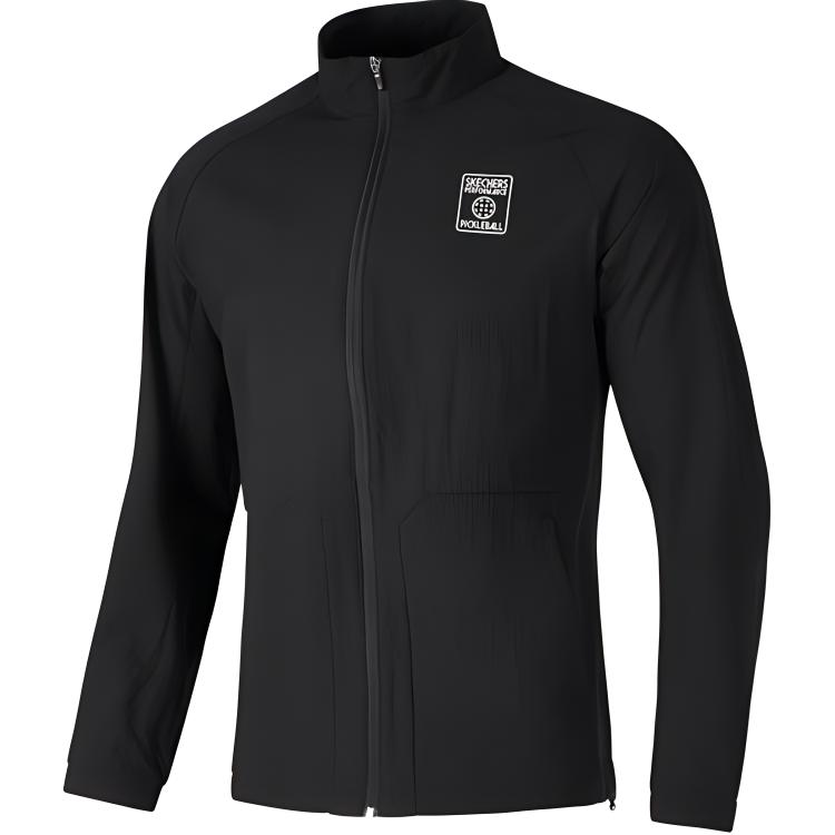 Skechers SS24 Carbon Black Breathable Running Woven Jacket P324M015-0018