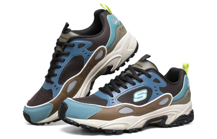 Skechers Stamina Running Shoes Black/Brown/Blue 圖 3
