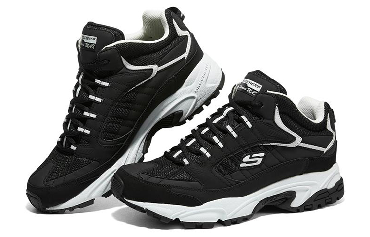 Lookbook Skechers Stamina 中筒老爺鞋 黑白
