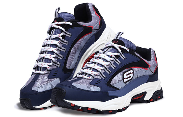 Lookbook Skechers Stamina 'Biru Abu-Abu' 51286-NVGY