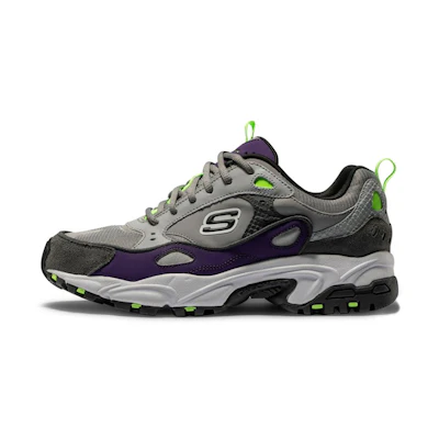 Skechers Stamina Running Shoes Grey/Green
