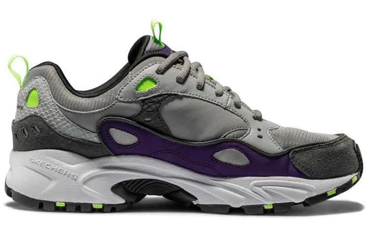 Skechers Stamina Running Shoes Grey/Green 圖 2