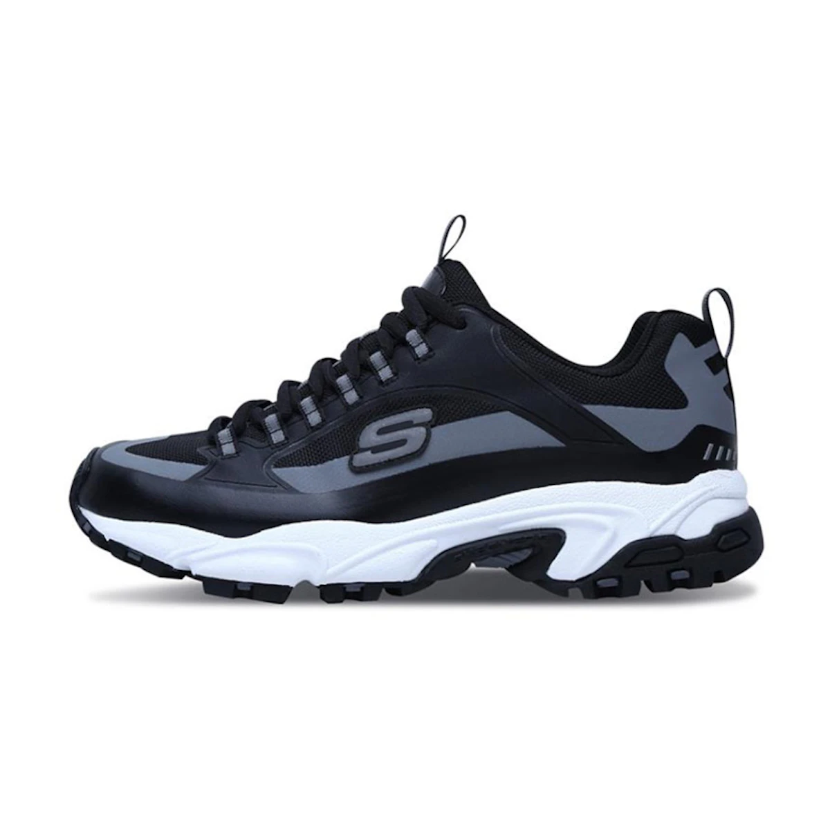 Buy Skechers Stamina Running Shoes Black/White/Gray 666030-BKGY