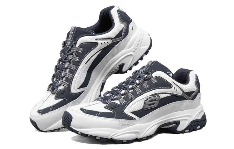 Skechers Stamina Low-Top Running Shoes White/Blue 圖 4