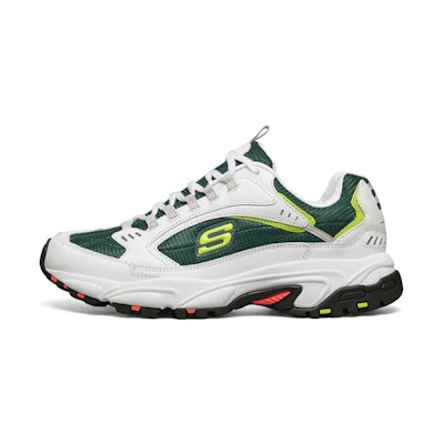 Skechers Stamina Running Shoes White/Green/Yellow