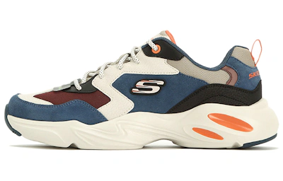 Skechers Stamina Airy 'White Dark Blue Brown'