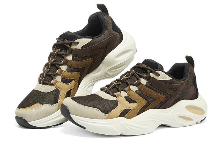 Lookbook Skechers Stamina Airy Lage Sneakers Hardlopen Bruin 237119-BRBK