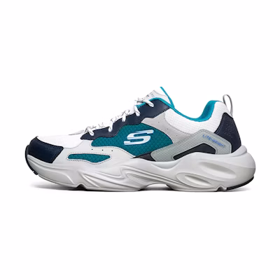 Skechers Stamina Airy Low-Top Running Shoes White/Blue/Green
