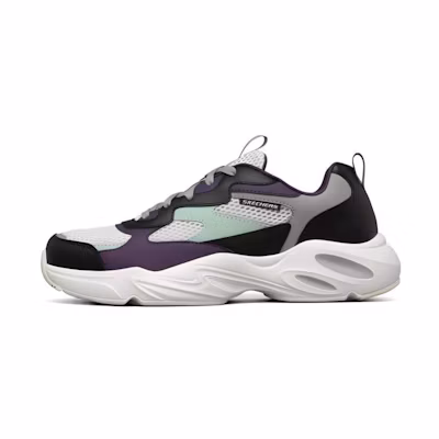 Skechers Stamina Airy Low-Top Running Shoes White/Purple/Black