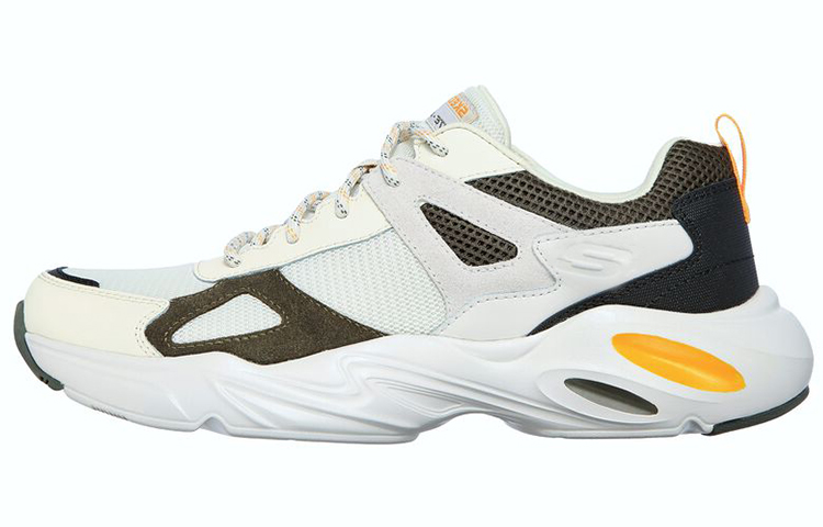 Skechers Stamina Airy Neurolock Low Top Running Shoes Cream