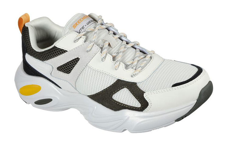 Skechers Stamina Airy Neurolock Low Top Running Shoes Cream 圖 3