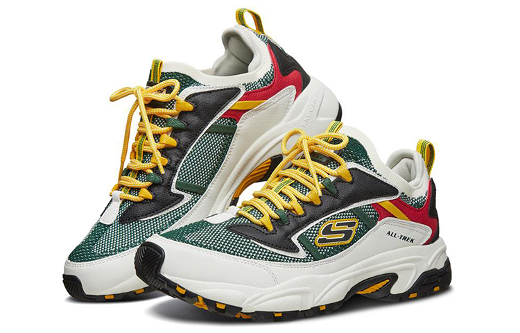 Lookbook Skechers Stamina Low-Top Running Shoes Black/Green 51881-BKGR