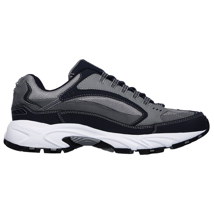 Order Skechers Stamina Low-Top Running Shoes Blue/Grey 51919-NVGY