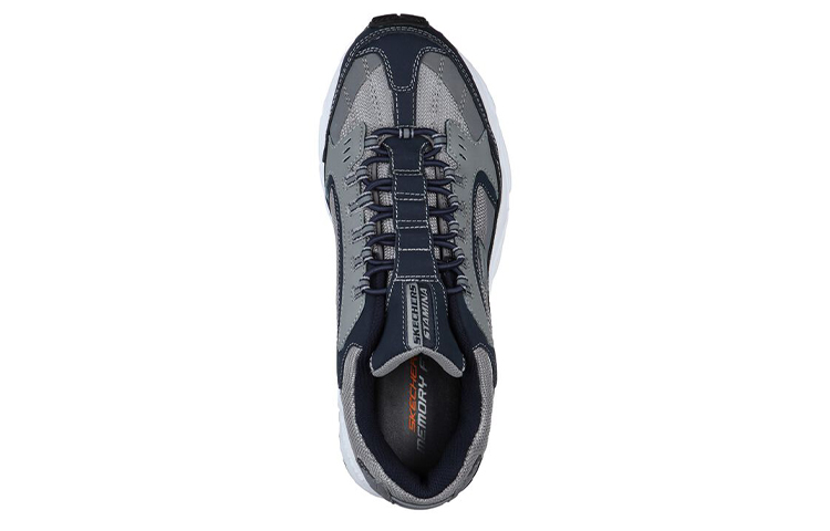 Shop Skechers Stamina Low-Top Running Shoes Blue/Grey 51919-NVGY
