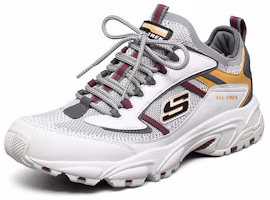 Lookbook Skechers 持久力 舒適增高復古休閒老爹鞋 灰