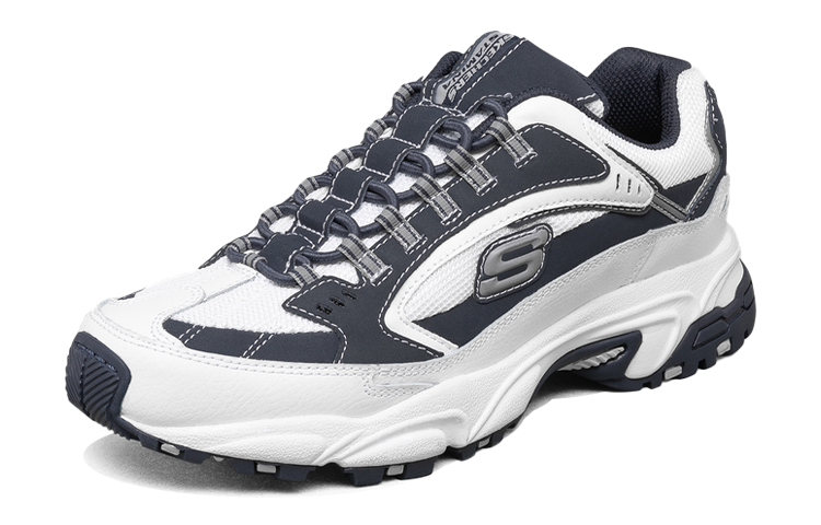 Lookbook Skechers Stamina Lage Hardloopschoenen Wit/Blauw 51919-WNV