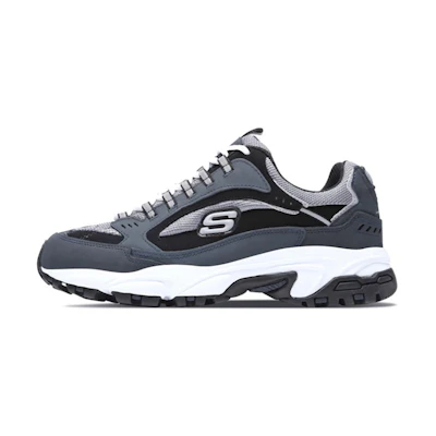 Skechers Stamina Low-Top Running Shoes Black/Grey
