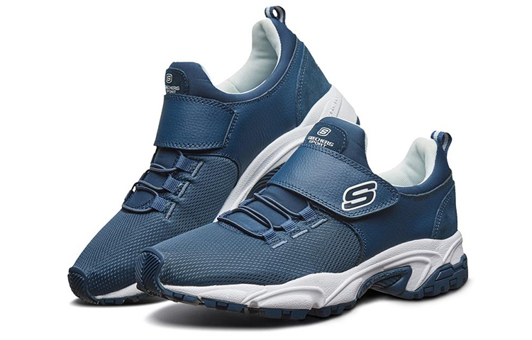 Lookbook Skechers Stamina Low 'Blue White' 666031-NVBK