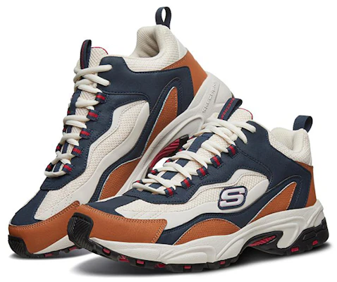 Skechers Stamina Low ''Blau Weiß Orange'' 51918-NVMT Lookbook Skechers Stamina Low ''Blau Weiß Orange'' 51918-NVMT