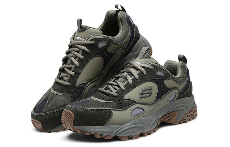 Lookbook Skechers Stamina Low 'Olive' 666058-OLV