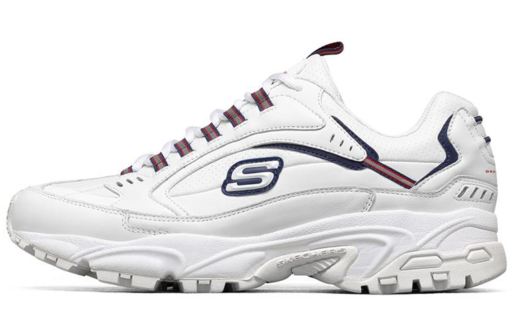 Skechers Stamina Low-Top Running Shoes White/Blue/Red 51917-WNVR