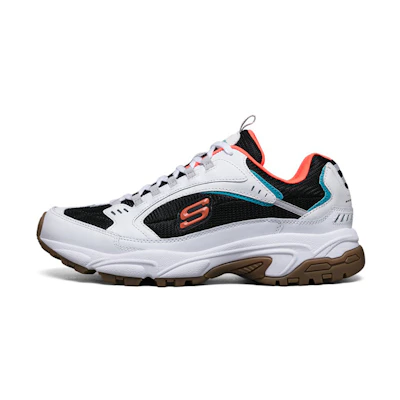 Skechers Stamina Running Shoes White/Black/Orange