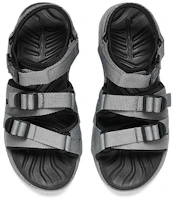 Shop Skechers Stamina 涼鞋 輕便防滑魔術貼 黑灰