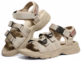 Shop Skechers Stamina 魔術貼涼鞋 – 灰褐色輕便防滑