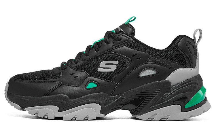 Skechers Stamina V2 'Black Green Grey'