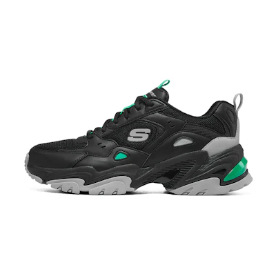 Skechers Stamina V2 'Black Green Grey HD'