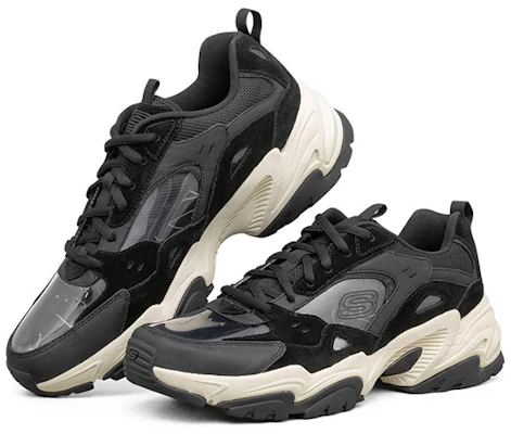 Skechers Stamina V2 潮流戶外 低幫休閒老爹鞋 黑色 Lookbook Skechers Stamina V2 潮流戶外 低幫休閒老爹鞋 黑色