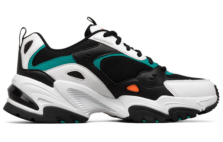 Order Skechers Stamina V2 Sepatu Lari Rendah Hitam/Putih/Hijau/Oranye 237163-BKMT