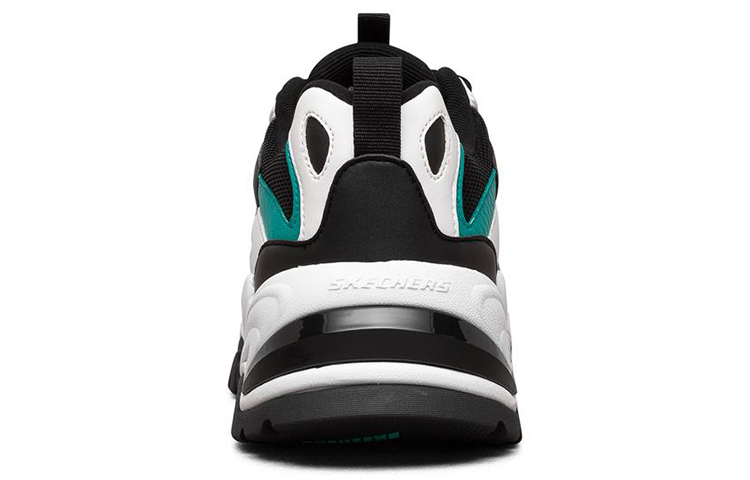 Shop Skechers Stamina V2 Sepatu Lari Rendah Hitam/Putih/Hijau/Oranye 237163-BKMT