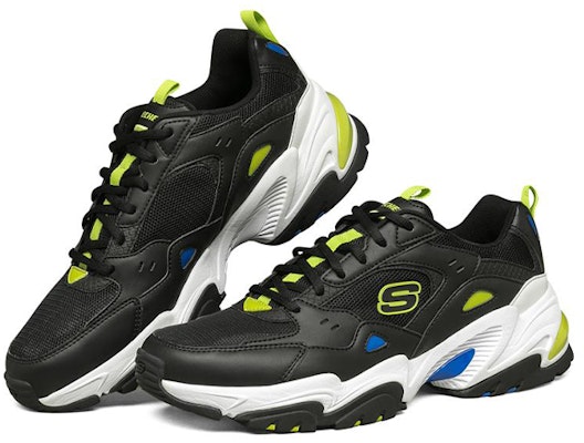 Skechers Stamina v2 Low-Top Running Shoes Black/Yellow/Blue 894003-BKGR Lookbook Skechers Stamina v2 Low-Top Running Shoes Black/Yellow/Blue 894003-BKGR