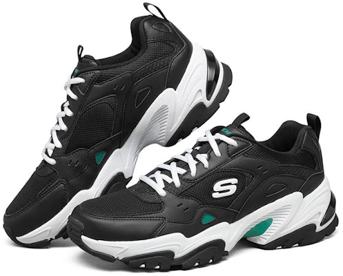 Skechers Stamina V2 Low-Top Running Shoes Black/Green/White 237163-BKGR Lookbook Skechers Stamina V2 Low-Top Running Shoes Black/Green/White 237163-BKGR