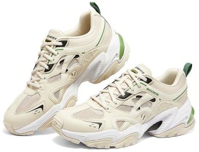 スケッチャーズ スタミナV2 ベージュ/ホワイト/グリーン 894127-NTMT Lookbook スケッチャーズ スタミナV2 ベージュ/ホワイト/グリーン 894127-NTMT