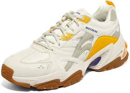 スケッチャーズ スタミナV2 ローカット 厚底スニーカー グレー/ブラウン 894053-TPMT Lookbook スケッチャーズ スタミナV2 ローカット 厚底スニーカー グレー/ブラウン 894053-TPMT