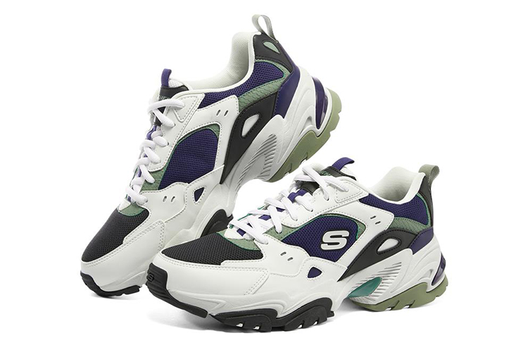 Buy Skechers Stamina V2 Low-Top Running Shoes White/Black/Blue