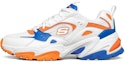 Buy Skechers Stamina v2 Kasut Lari Rendah Putih/Jingga/Biru 894003-WBOR
