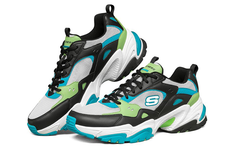 Lookbook Skechers Stamina v2 舒適厚底 百搭運動老爹鞋 黑綠藍