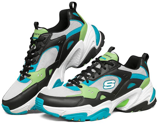 Skechers Stamina v2 舒適厚底 百搭運動老爹鞋 黑綠藍 Lookbook Skechers Stamina v2 舒適厚底 百搭運動老爹鞋 黑綠藍