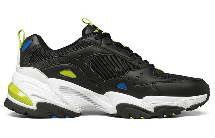 Order Skechers Stamina v2 透氣耐磨 低幫老爹鞋 黑黃藍